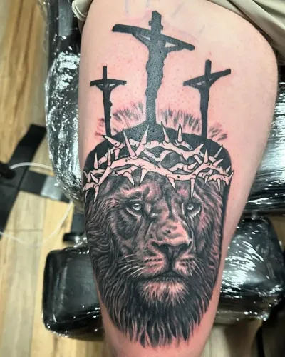 Tattoo work by Adam Crane at Ministry Ink Tattoo in Lansing, Michigan